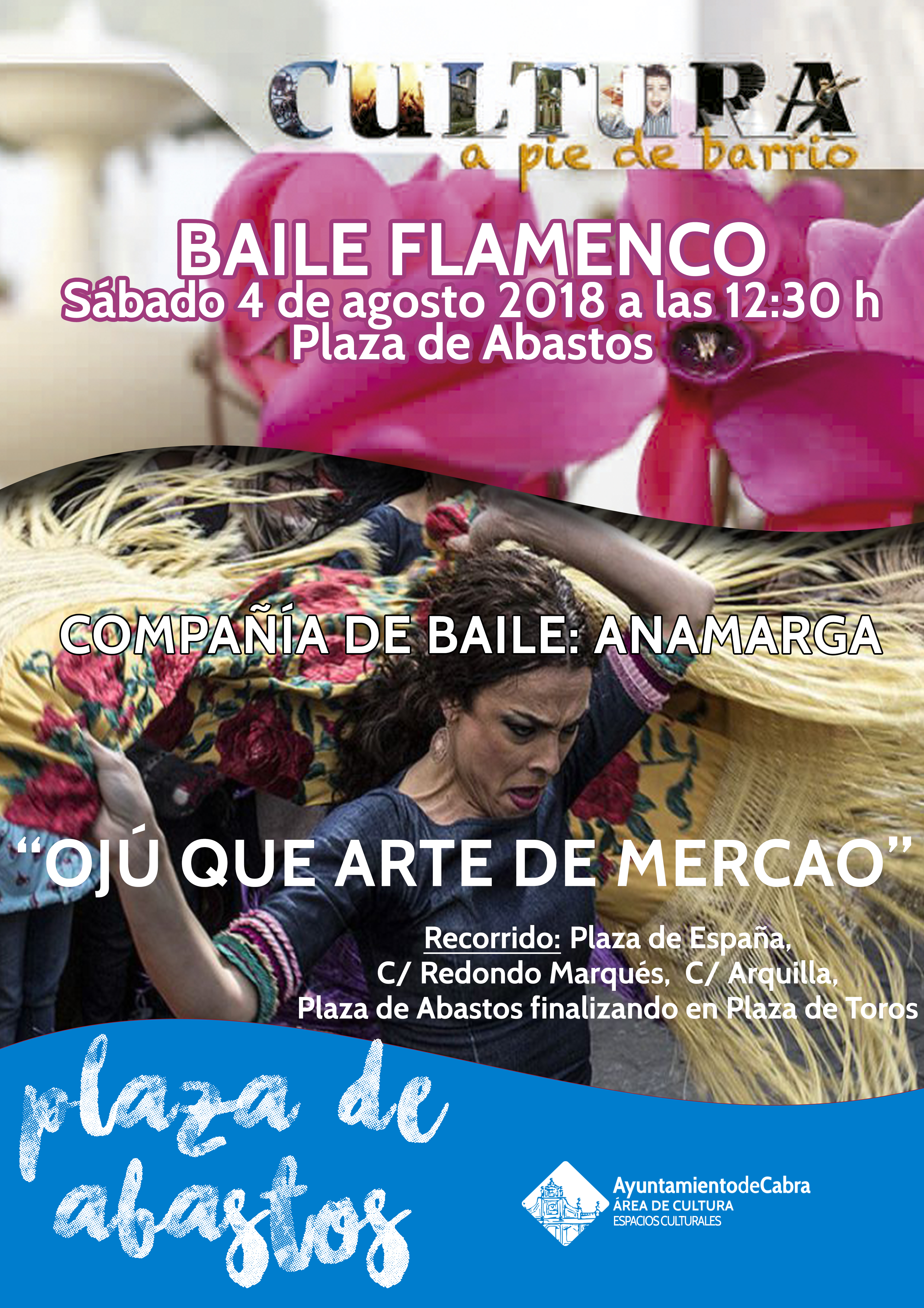 “Cultura a pie de barrio” llega a la Plaza de Abastos con un espectáculo flamenco